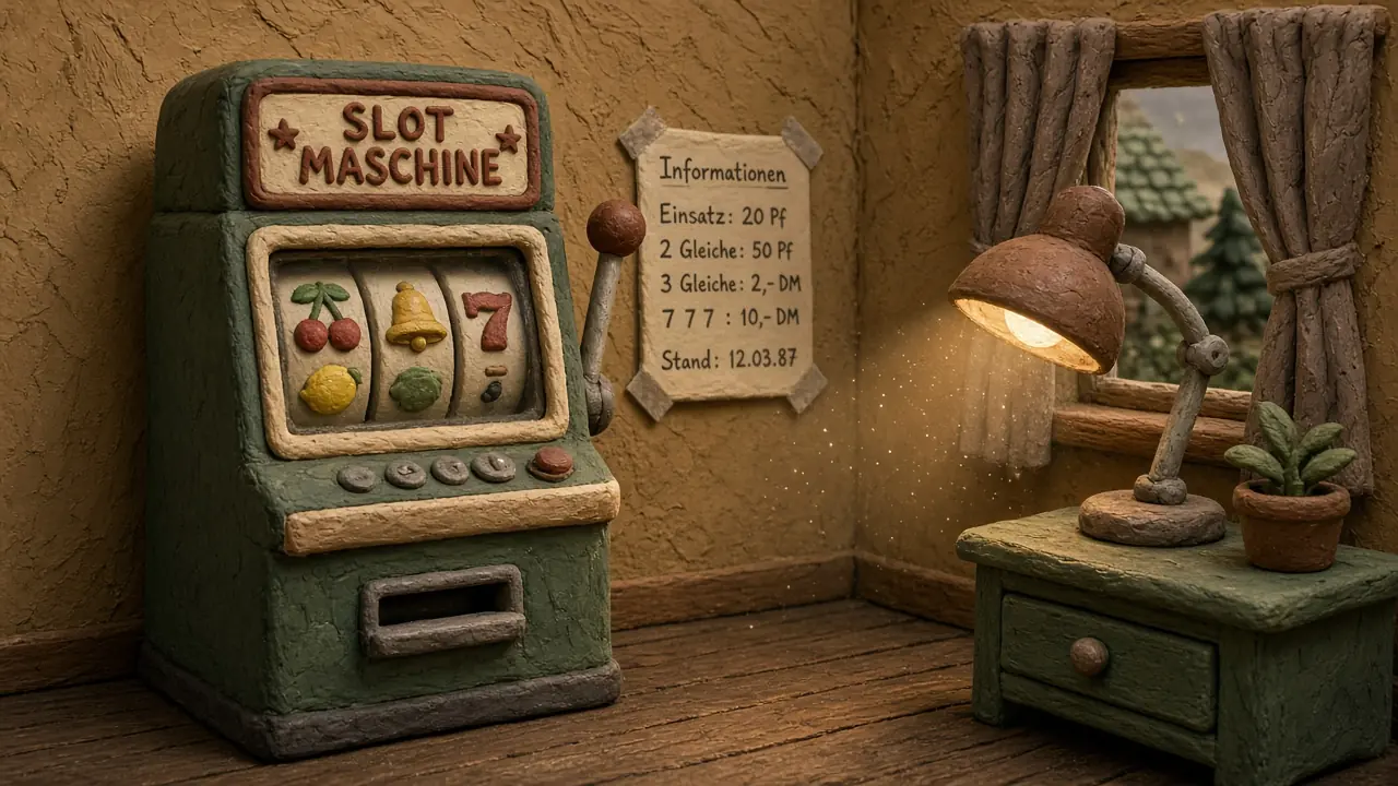 Spielautomat mit sichtbaren Spielinformationen und RTP-Angaben